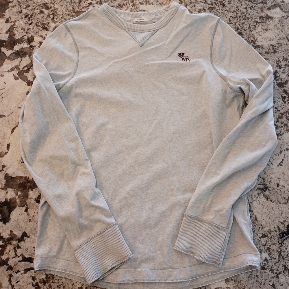 A&F MENS LONG SLEEVE XXL light grey